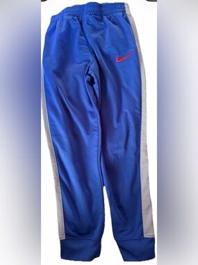 Nike Jogger Sweatpants Youth Medium Boys Blue Logo Elastic Waist Athletic